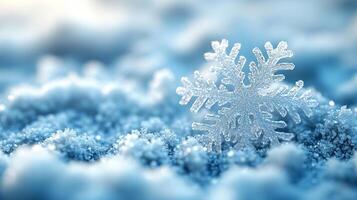 A simple winter background with snowflakes and soft tones. Includes ample copy space for text photo