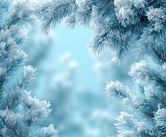 Winter-themed background with soft, snowy textures and a blank copy space for text photo