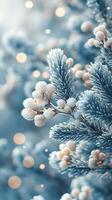Winter-themed background with soft, snowy textures and a blank copy space for text photo