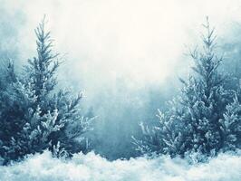 Winter-themed background with soft, snowy textures and a blank copy space for text photo