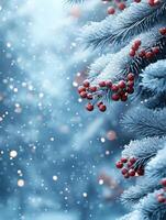 A simple winter background with snowflakes and soft tones. Includes ample copy space for text photo