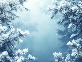 Winter-themed background with soft, snowy textures and a blank copy space for text photo