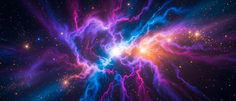Cosmic Swirls of Vibrant Colors, Mesmerizing Nebula Illuminates the Depths of Interstellar Space photo