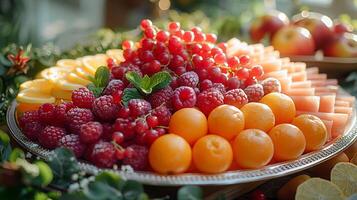 A fruit platter with fruit on it photo