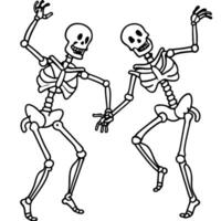 Dancing Skeletons created with technology vector