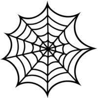 Close-up of a glowing web. The web of Halloween. Spider web is a creepy Halloween decoration. 3D artwork vector