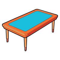 Close-up epoxy resin table with vibrant colors vector