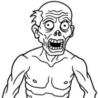 Zombie apocalypse. crowd of zombies with ripped clothes isolated on transparent background. Halloween undead vector