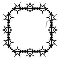 A black and white drawing of a star shaped frame vector