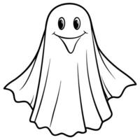 White sheets ghost or cloth ghost dress up for Halloween festival party event isolated on clean background. trick or treat concept. with . vector
