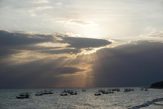 The sky is cloudy photo