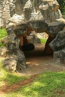A large rock formation photo