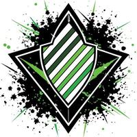 Background with green grunge and scratched texture vector