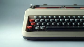 Close up of vintage typewriter banner photo