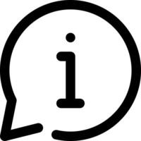 A black and white speech bubble with the word i in it vector
