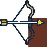 An arrow and bow icon on a white background vector