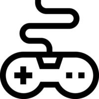 A black and white image of a game controller vector