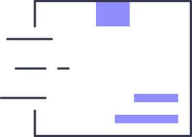 A square document with a blue line through it vector
