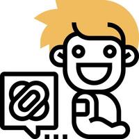 A cartoon man holding a phone and a computer vector