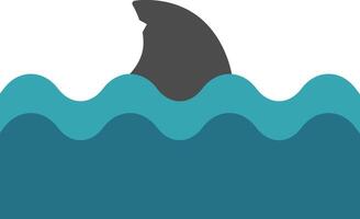 Shark fin icon on white background vector
