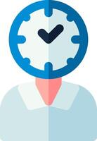 A person with a clock on their head vector