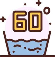 A cupcake with the number 60 in it vector