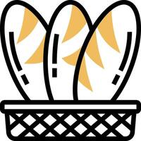 Bread basket icon vector