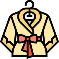 A yellow robe with a red bow on it vector