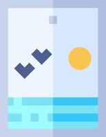 An icon of a check mark and a sun vector