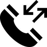 A phone icon with arrows pointing to the left vector