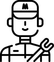 A man with a wrench in his hand vector