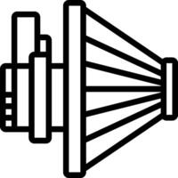 A black and white image of a speaker vector