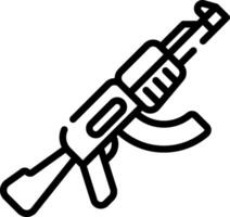 An ak47 gun icon on a white background vector