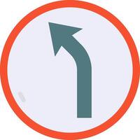 A round sign with an arrow pointing left vector