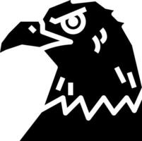 A black and white eagle head with a large beak vector