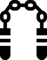 A black and white icon of a chain vector
