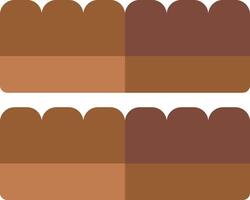 A set of four different colored toothbrushes vector