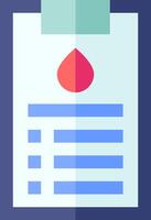 A clipboard with a red heart on it vector