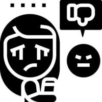 A black and white image of a woman with a phone and a speech bubble vector