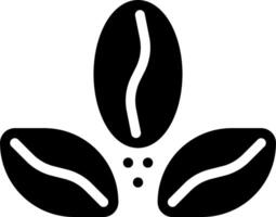 A black and white image of a coffee bean vector