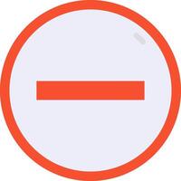 A no entry sign in a circle vector