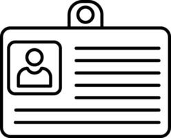 An id card with a person's picture on it vector