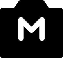 The m logo in black and white vector