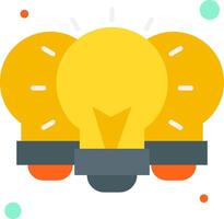 Three light bulbs with dots around them vector