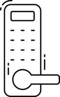 A phone with a spoon icon on a white background vector