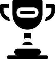 A black and white trophy cup icon on a white background vector