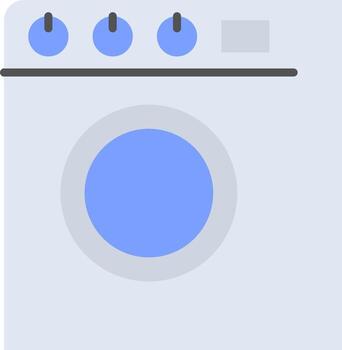 un Lavado máquina con Tres botones en el frente vector