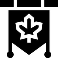A black and white logo of a maple leaf vector