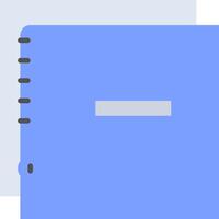A blue notebook with a white border vector