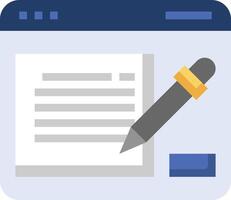 A pen and paper icon vector